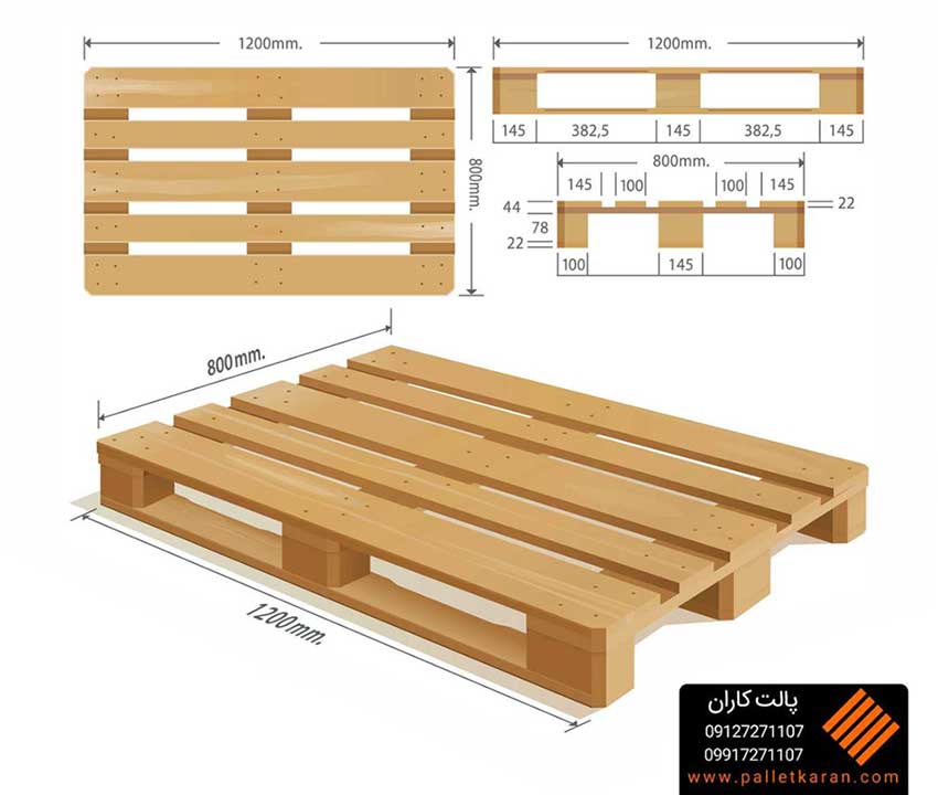 ابعاد پالت چوبی استاندارد