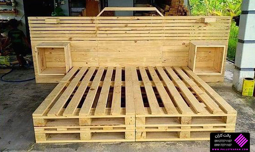 ساخت تخت خواب پالت چوبی